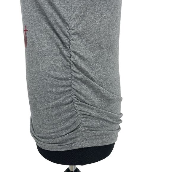 Motherhood Maternity Graphic “Tis the season to be pregnant” Ruched Side Shirt S - Picture 3 of 9